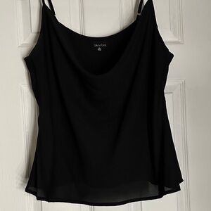 Zack & Zoey Black Draped Cami Top